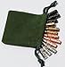 Premium Metal Cribbage Pegs, Set of 12, in Four, 1 5/16” Tall; Tapered to Fit 1/8 Holes, with Green Velveteen Drawstring Storage Pouch