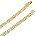 The Bling Factory 5.7mm 14k Yellow Gold Plated Flat Nugget Chain Necklace, 22 inches