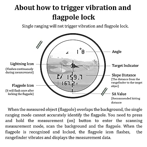 Golf Rangefinder with Slope and Flag Pole Locking Vibration, Gift for