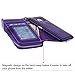 E LV Purse Case for Samsung Galaxy S6-2IN1 (CASE Cum Purse) PU Leather flip Wallet Bag Pouch Case Cover for Samsung Galaxy S6 - Purple