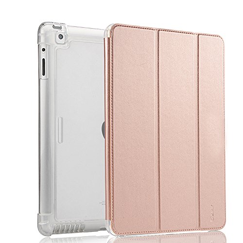 Valkit For iPad 2 Case, iPad 3 Case, iPad 4 Case, iPad 2 3 4 Cases Shockproof Smart Stand Protective Heavy Duty Rugged Impact Resistant Armor Cover, Rose gold