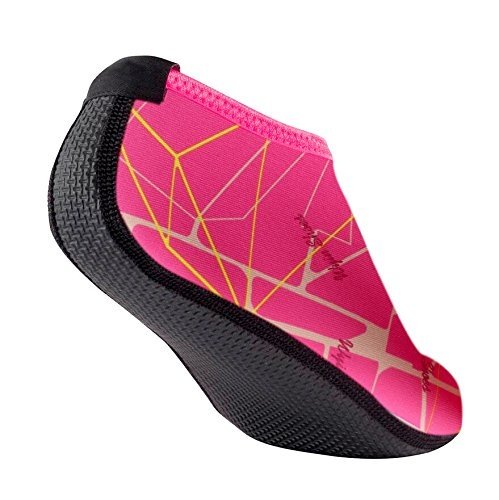Coohole Hot Sale ! Men Women Outdoor Water Sport Diving Swim Socks Yoga Socks Soft Beach Shoes Exercises (Hot Pink, L)