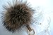 AURORA168 Fluffy Fur Pom Pom Ball Keyring / Bag Purse Charm Gold Ring, X-large - Natural brown
