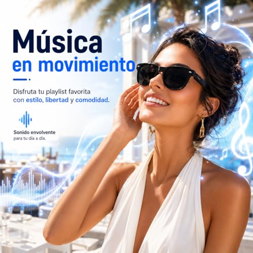 CLDP Gafas Inteligentes Traductoras 164 Idiomas Bluetooth 5.3, Traducción Instantánea para Viajes y Negocios, Llamadas Manos Libres, Reproducción Musical, Control Táctil, Autonomía 60 Horas