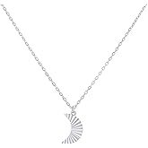 Jewels By Lux Sterling Silver Or Yellow-Tone Womens Moon Charm Necklace Size 16 + 2 Inches