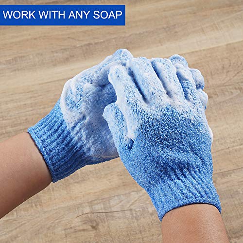10 Pairs Exfoliating Gloves,Made of 100 Nylon,10 Colors Double Sided