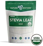 Nature Restore USDA Certified Organic Stevia Leaf Extract Powder, (4 ounces) Non-GMO & Gluten Free, 100% Natural Stevia Sweetener