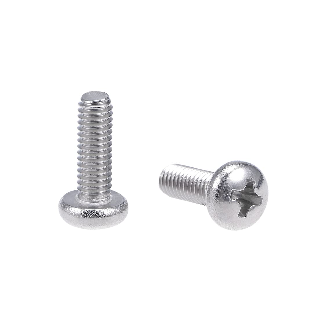uxcell M4x12mm Machine Screws Pan Phillips Cross Head Screw 304 Stainless Steel Fasteners Bolts 30Pcs