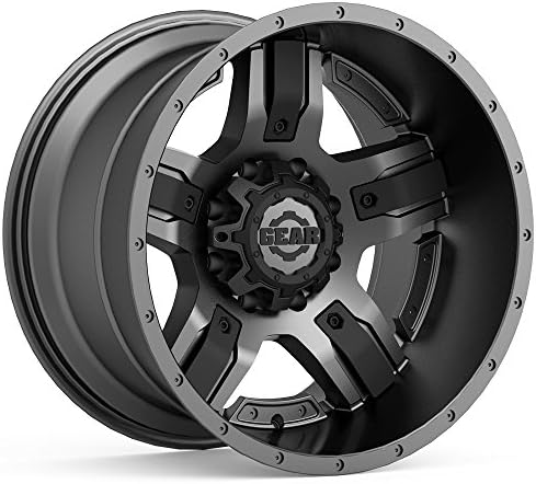Gear Off Road 740GB MANIFOLD GUN METAL Wheel with Gunmetal with Customizable Carbon Black Spoke Inserts (0 x 9. inches /6 x 120 mm, 18 mm Offset)