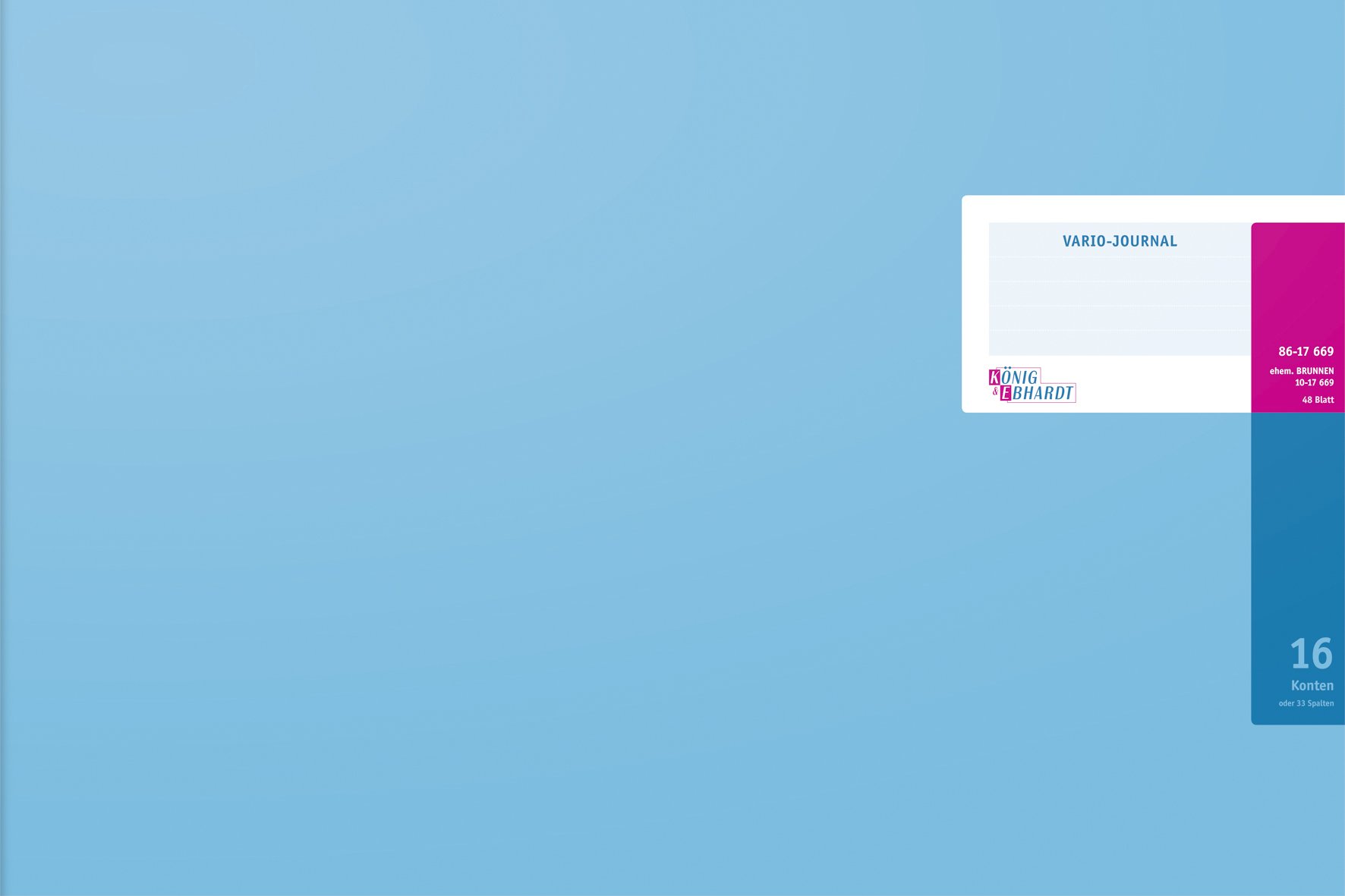 König & Ebhardt Office Recordkeeping Journal 49 x 29.7 cm Light Blue