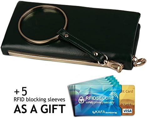 Womens Wallet Clearance Sale Clutch Zip Around Wristlet Green