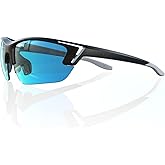 Bloomoak Sport Golf Sunglasses,Wrap UV400 Protection/Vented Frame Prevent Fogging/Superior Visual Clarity to Find Ball