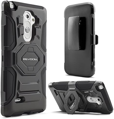 LG G3 Stylus (D690) Case, Evocel [New Generation Series] Belt Clip Holster, Kickstand, Dual Layer for LG G3 Stylus D690 (Does NOT FIT LG G3), Black (EVO-LGD690-XX01)