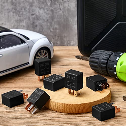8 Pcs 4 Pin Relay Car Heavy Duty Relay Switch 12V 30 Amp Electrical Car