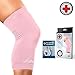 Doctor Developed Ladies Pink Knee Brace/Knee Compression Sleeve/Knee Support for Women & Handbook - relief for Arthritis, Tendonitis, Injury support, & Running (2X-Large)