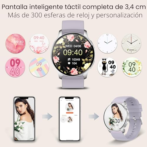 Betatree Smartwatch Woman Man with Bluetooth Calls, 1.32 Inch Smart Fitness Watch, 20 Sports Modes, Pedometer, Sleep Monitor, Heart Rate Monitor Activity Bracelet, Smart Watch for Android iOS