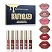 BEAUTY GLAZED 6pcs/Set Liquid Lip Gloss Professional Lip Makeup Tool Velvet Matte Moisturizing Hydrating Nutritious Lipstick Kit