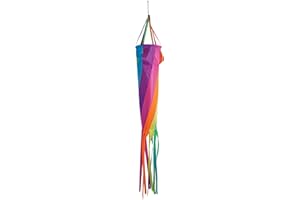 In the Breeze 5228 — 60-inch Fiesta Spinsock — Colorful and Fun Spinning Windsock, Kite Line Laundry…