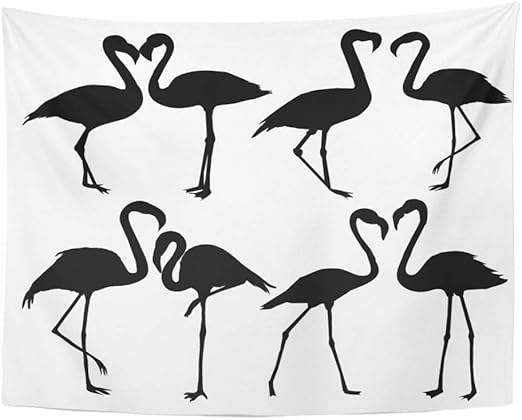 Amazon Co Jp Emvency 60x80インチ インディアンタペストリー 曼荼羅 ヒッピー 壁掛け ブラック フラミンゴ シルエット フロリダ ホワイト 動物 バランス ビーク ビューティー バード ホームデコレーション 寝室用 60 Lx80 W ベージュ ホーム キッチン