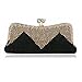 Afibi Women Handbags Rhinestone Evening Bags Crystal Party Clutches Bag (Black)