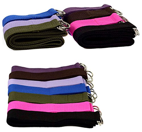 Natuworld 6-Foot Yoga Straps - Durable Non-stretch Cotton Twill with Metal D-rings Buckle Yoga Accessories for Pilates Stretch, Exercises, Aerobics to Extend Reach, Grasp Limbs - Thumbnail 5