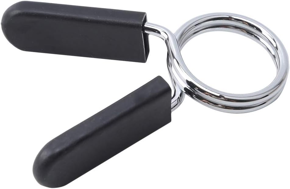 Kingus Barbell Lock Spring Clip Collars Standard 1" Spring Lock Clamp for Gym Weight Lifting Training,28mm