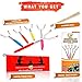 Marshmallow Roasting Sticks - Best Camping, BBQ & Grill Cooking - Steel Forks Set of 5 - SAFE FOR KIDS Extra Long 45’’ Telescoping - Perfect Smores Sticks & Hot Dog Forks - Outdoor Smores Kit