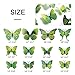 Double Wings 96 x Pcs 3D Butterfly Wall Stickers Colorful DIY Removable Art Decor Crafts for Nursery Classroom Offices Kids Girl Boy Baby Bedroom Bathroom Living Room Magnets and Sponge Glue 8 Color