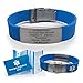 Sport Medical Alert Bracelet for Men & Women – Customizable Medical ID Bracelet with Personalized Engraving, Emergency Identification Card, Complimentary Access to PHR (Personal Health Record) – Blue