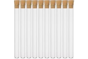 16x150mm Borosilicate Glass Test Tubes with Cork Stoppers, 23ml Vol, Karter Scientific 201B1 (Pack of 10)