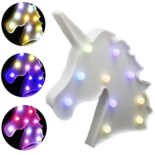 AIZESI Unicorn Night Light,Led Unicorn Lamps,Marquee Battery Operated