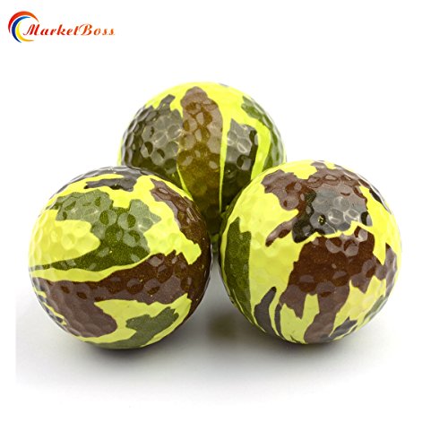 MarketBoss 5 PCS Camouflage Golf Ball Green Novelty Golf Balls Gift