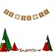HO HO HO Banner - Snowflake Banner - Merry Christmas Banner Bunting Garland - Holiday Mantle Decorations Party Decor - Family Photo Props