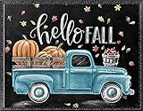 Apomelo 10×12 inches Diamond Painting Full Thanksgiving Green Truck Paint with Diamond Embroidery Dotz Kits Arts Crafts,Bumper Harvest Pumpkin