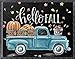 Apomelo 10×12 inches Diamond Painting Full Thanksgiving Green Truck Paint with Diamond Embroidery Dotz Kits Arts Crafts,Bumper Harvest Pumpkin