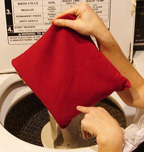 HOT CHERRY Pit Pillow (Best Price Unwrapped) Red Denim Single Square - Thumbnail 5