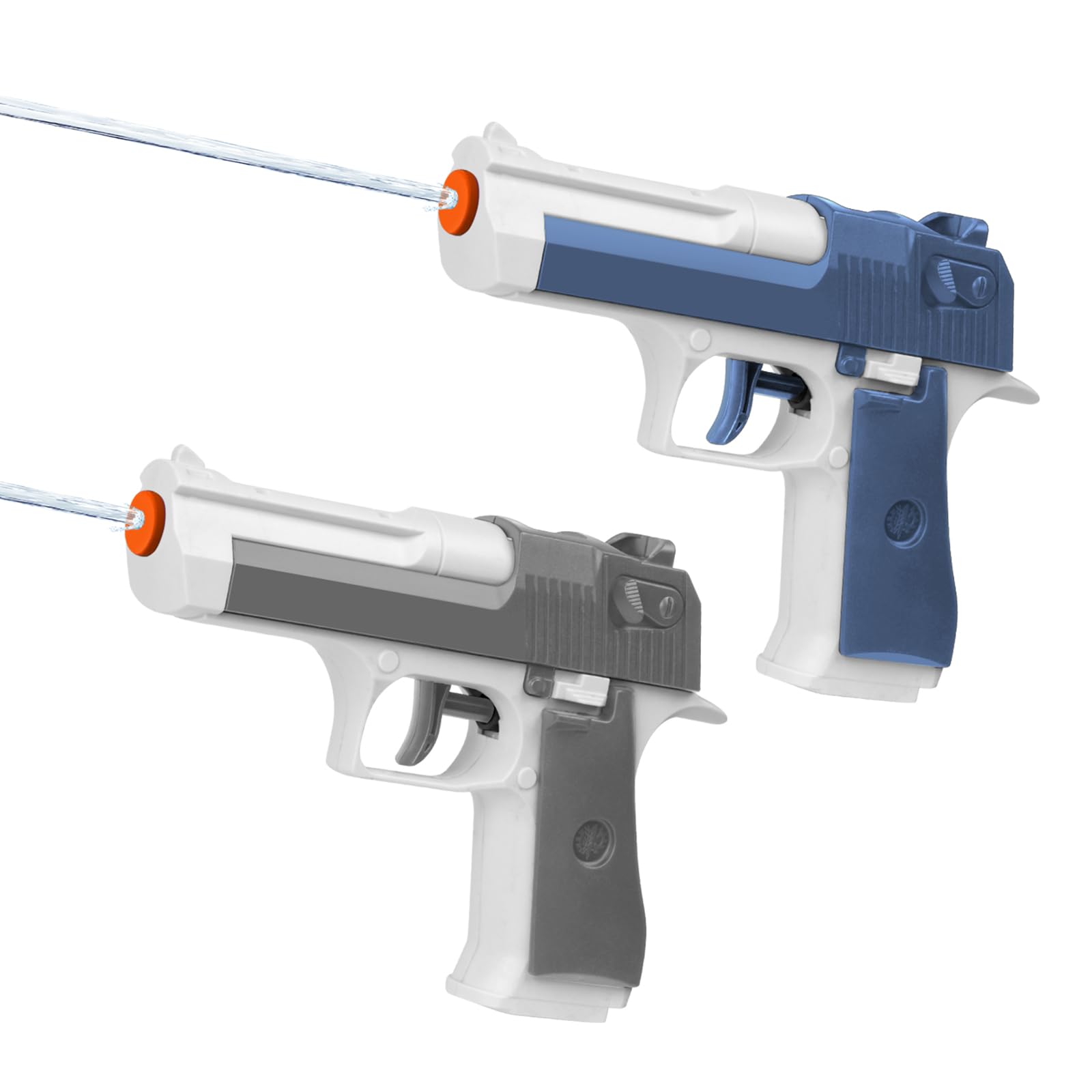 Photo 1 of 2 Pack Water Gun Squirt Guns for Kids - Mini Water Blaster Soaker 100cc Capacity Water Pistol Toys, Ideal Summer Gifts for Swimming Pool Beach Outdoor Water Toys for Boys Girls Toddlers (Blue Gray)