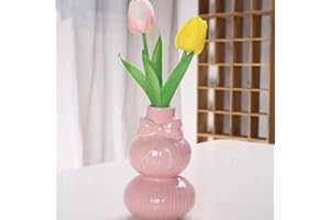 Creative Decorative Ceramic Bow vase, Home Decor，2 Colors and Styles to Choose from (Pink Style B)