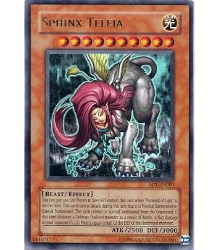 Amazon.com: Yu-Gi-Oh! - Theinen The Great Sphinx (EP1-EN001) - Yu-Gi-Oh The  Movie Promo Exclusive Pack - Promo Edition