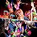 BUDI 66 Pack LED Glow Party Favors for Kids/Adults 50 Light Up Rings + 6 Jelly Bumpy Rings + 5 Flashing Shutter Shade Glasses + 5 Led Bracelets Glow in The Dark Party Favors Glow Party Supplies