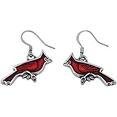 DANFORTH – Red Cardinal Earrings with Surgical Steel Wires – Handcrafted Pewter Bird Earrings – 1” - Made In USA