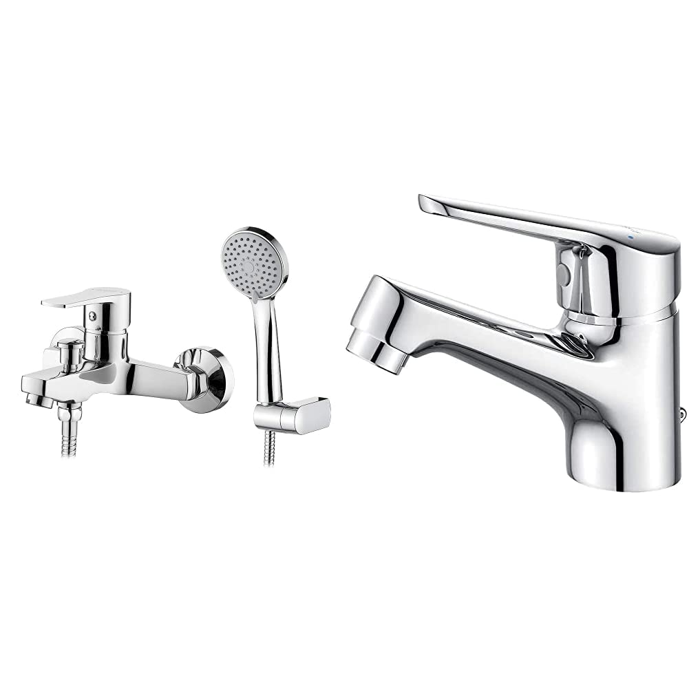 Ibergrif-M13057-Star-Conjunto-de-Grifo-para-Banera-Mezclador-de-Bano-Ducha-Monomando-M11050-Roma-Grifo-de-Lavabo-de