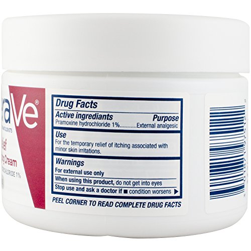 CeraVe Itch Relief Moisturizing Cream Tub 12 oz with Pramoxine