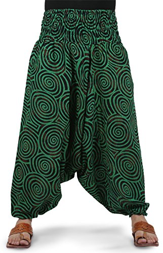 The Harem Studio Mens Womens Boho Hippie Baggy Cotton Harem Pants