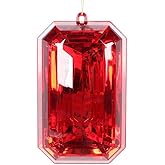 Vickerman 731987-8" Red Rectangle Jewel Glitter Christmas Tree Ornament Assortment (2 Pack) (MT233003)