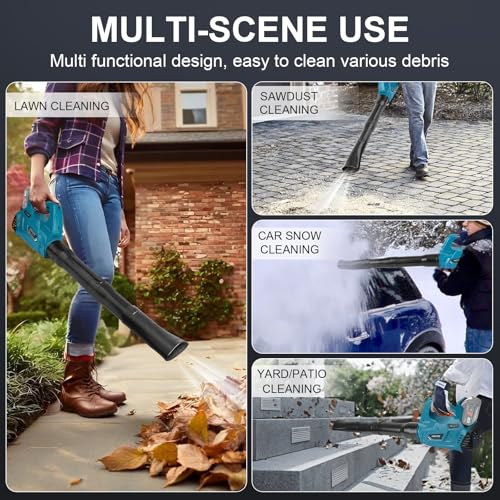 Waitley Leaf blower for Makita battery 18 V (297 km/h air speed, powerful, speed control, without battery and charger)