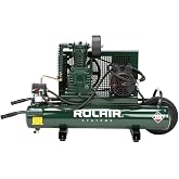 Rolair 1.5 Hp (115V), 7.3 Cfm@90Psi, 9 Gall Twin Tank Compressor (W/Dual Controls)