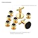 18K Gold Plating Yellow Fashion Men Tuxedo Cufflinks and Studs 4 Pair - With Gift Box (Yellow) - With Gift Box 6dui