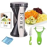 Spiralizer Spiral Slicer  Sharp Stainless Steel Cut Wire - Best Kitchen Tool for Slicing of Spaghetti &Zoodle Maker, Vegetable Vegetti, Zoodler, Veggetti, Zucchini and Julienne Peeler