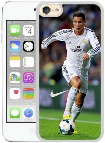 Ukiyya iPod Touch 6 Ultra Slim Case,Soccer Player Cristiano Ronaldo 30 Premium Hybrid Protective Case Fit for Apple iPod Touch 6-White